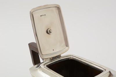 Lot 11 - An art deco three-piece silver tea set