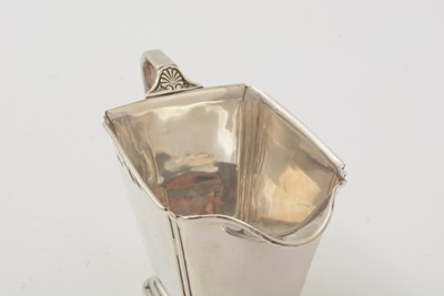 Lot 11 - An art deco three-piece silver tea set