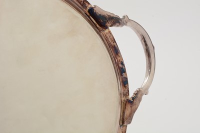 Lot 8 - An Elizabeth II silver two-handled tea tray