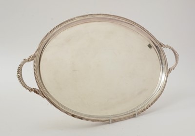 Lot 8 - An Elizabeth II silver two-handled tea tray