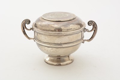 Lot 70 - A matched pair of Edwardian George V silver two handled cups
