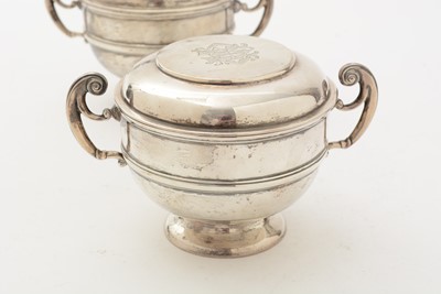 Lot 70 - A matched pair of Edwardian George V silver two handled cups