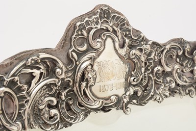 Lot 90 - An Edwardian silver mounted dressing table mirror