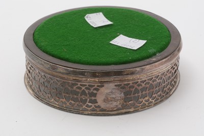 Lot 33 - A George III silver wine coaster