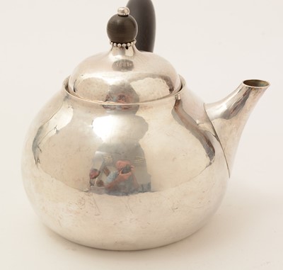 Lot 105 - A mid-20th Century Danish silver teapot