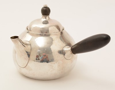 Lot 105 - A mid-20th Century Danish silver teapot