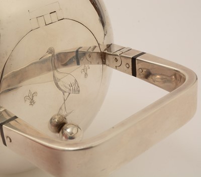 Lot 25 - An Elizabeth II silver handmade teapot