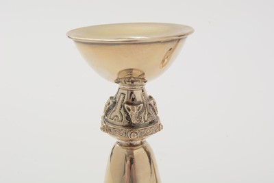 Lot 15 - A pair of Elizabeth II dwarf candlesticks