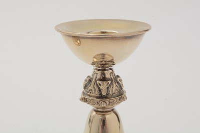 Lot 15 - A pair of Elizabeth II dwarf candlesticks
