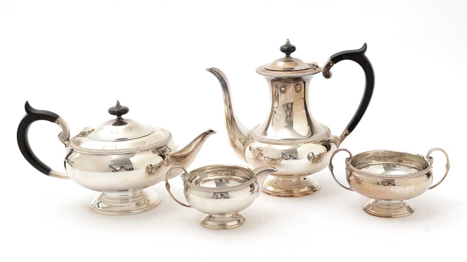 Lot 17 - An Elizabeth II silver four-piece tea and coffee service