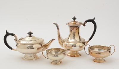 Lot 17 - An Elizabeth II silver four-piece tea and coffee service