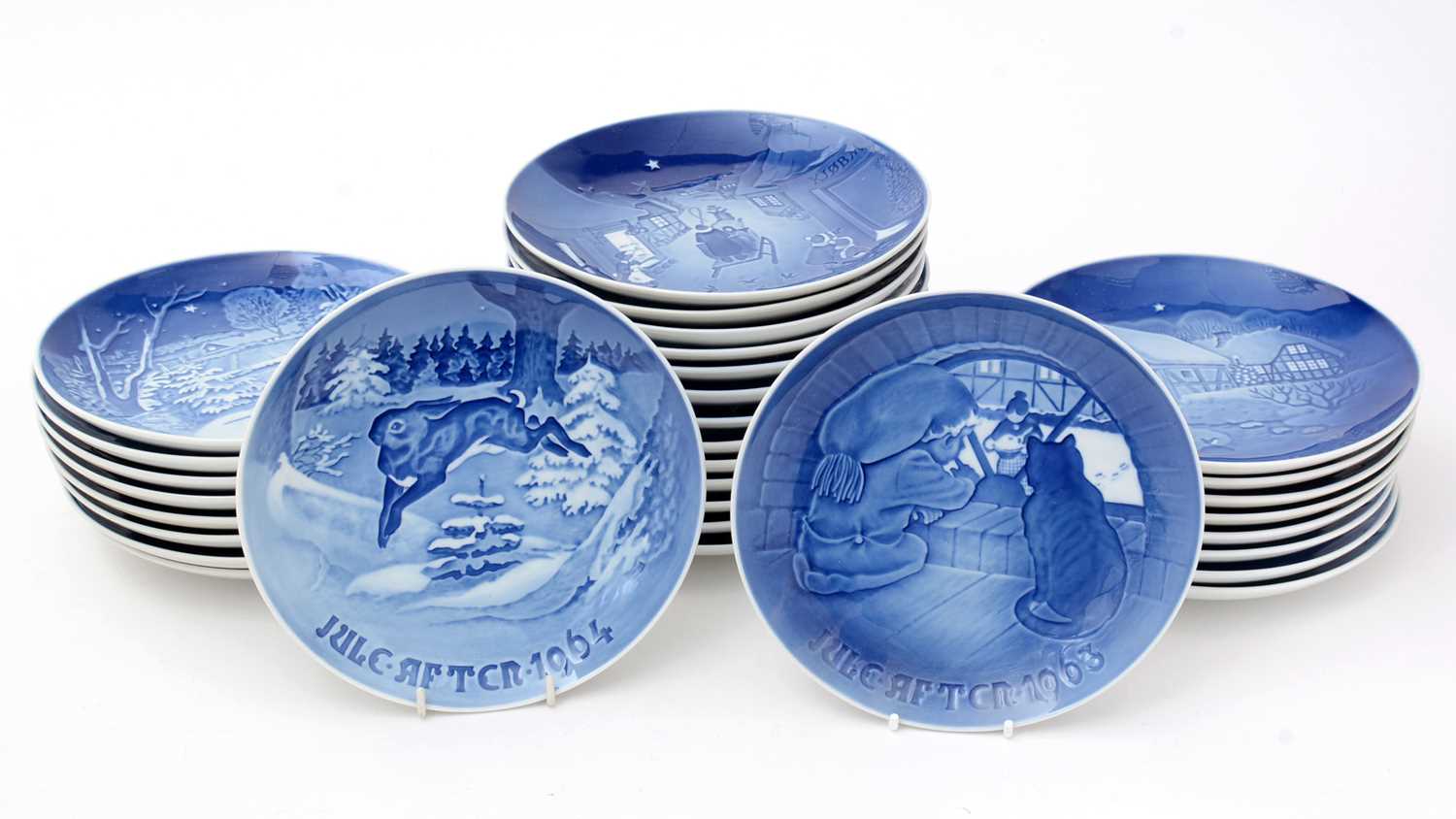 Lot 718 - Bing and Grondahl Copenhagen commemorative Christmas plates