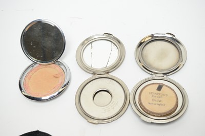 Lot 57 - 1930s powder compacts and cigarette cases, including a George V Silver Jubilee commemorative