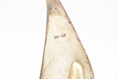 Lot 23 - A contemporary silver-mounted blue glass claret jug