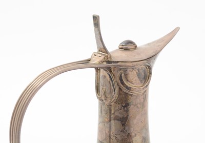 Lot 23 - A contemporary silver-mounted blue glass claret jug