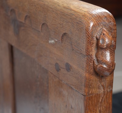 Lot 14 - Robert "Mouseman" Thompson of Kilburn: an oak single bed