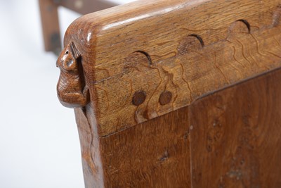 Lot 14 - Robert "Mouseman" Thompson of Kilburn: an oak single bed