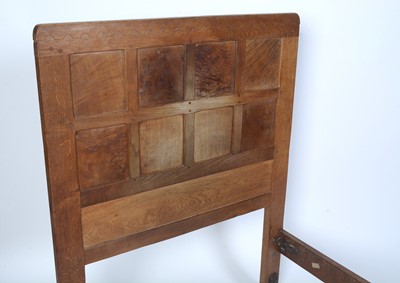 Lot 14 - Robert "Mouseman" Thompson of Kilburn: an oak single bed