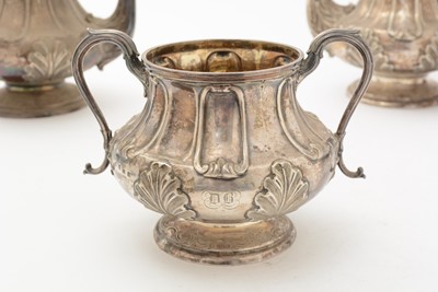 Lot 94 - A Victorian silver four-piece tea and coffee service