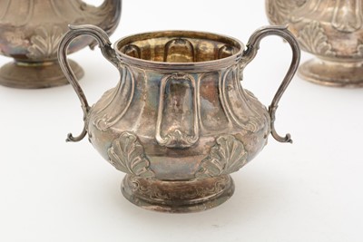 Lot 94 - A Victorian silver four-piece tea and coffee service