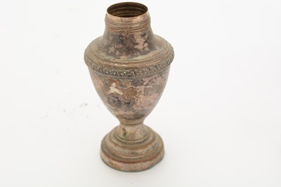 Lot 95 - A George III silver cruet frame; and other items