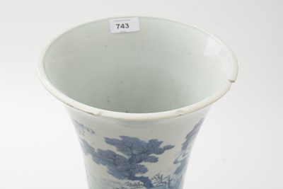 Lot 743 - Chinese Transitional Gu form vase