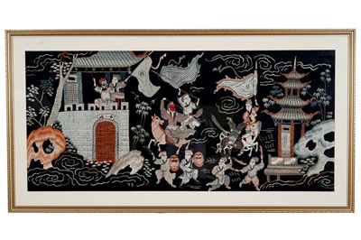 Lot 363A - A 20th Century Chinese silk thread embroidery