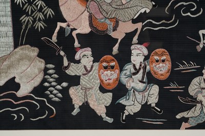 Lot 363 - A 20th Century Chinese silk thread embroidery