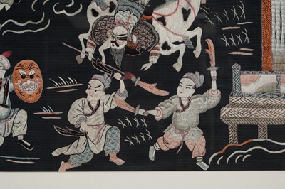 Lot 363 - A 20th Century Chinese silk thread embroidery