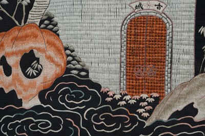 Lot 363 - A 20th Century Chinese silk thread embroidery