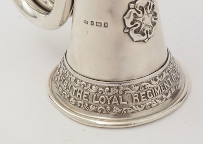 Lot 20 - A George V regimental silver bugle