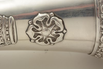 Lot 20 - A George V regimental silver bugle