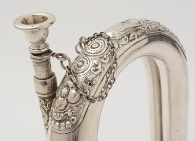 Lot 20 - A George V regimental silver bugle