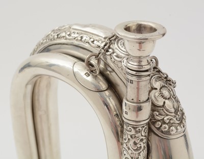 Lot 20 - A George V regimental silver bugle