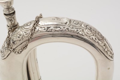 Lot 20 - A George V regimental silver bugle