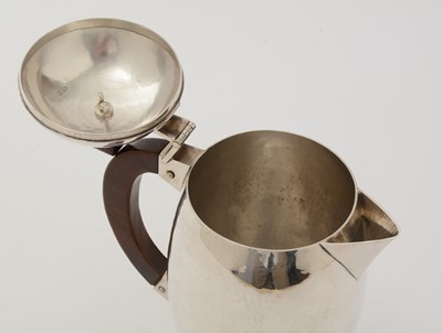 Lot 5 - An Elizabeth II silver handmade coffee pot