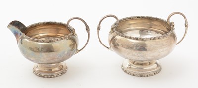 Lot 9 - A George VI four-piece silver tea set