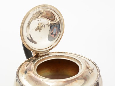 Lot 9 - A George VI four-piece silver tea set