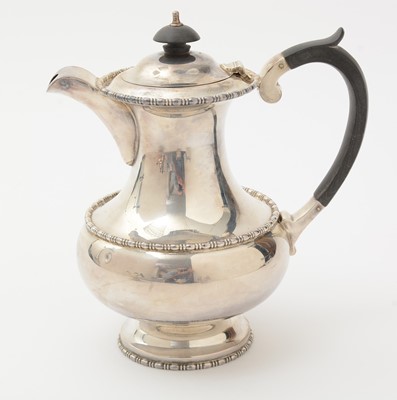 Lot 9 - A George VI four-piece silver tea set