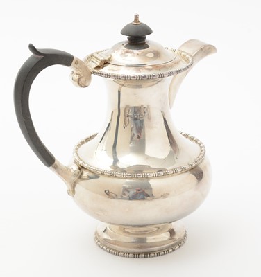 Lot 9 - A George VI four-piece silver tea set
