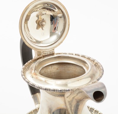 Lot 9 - A George VI four-piece silver tea set