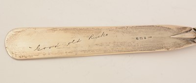 Lot 64 - An Edwardian silver-mounted page-turner or paperknife
