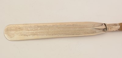 Lot 64 - An Edwardian silver-mounted page-turner or paperknife