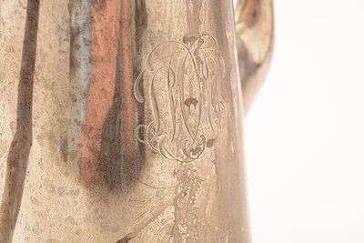 Lot 71 - A George V silver coffee pot