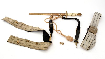Lot 975 - A German Second World War Kriegsmarine Officer's dress dagger, with hangers and belt
