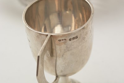 Lot 40 - A late 19th Century American silver square salver; and other items