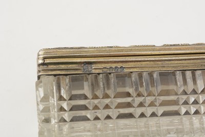 Lot 41 - Three Victorian glass toilet boxes; a toilet bottle; magnifying glass; and pair of opera glasses