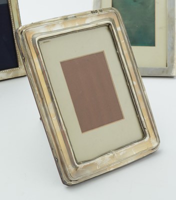 Lot 31 - Eight various silver mounted rectangular photograph frames