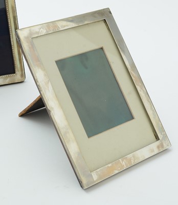Lot 31 - Eight various silver mounted rectangular photograph frames