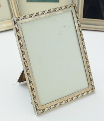 Lot 31 - Eight various silver mounted rectangular photograph frames